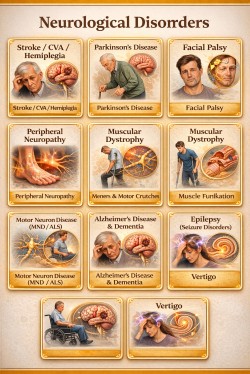 Neurological disorders including stroke, Parkinson’s disease and neuropathy