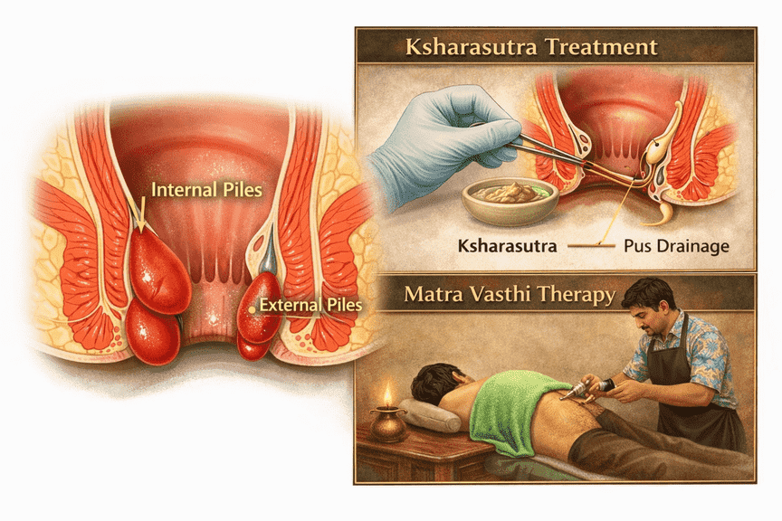 Piles hemorrhoids Ayurvedic treatment
