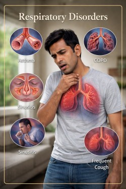 Respiratory disorders including asthma, bronchitis and breathing difficulties
