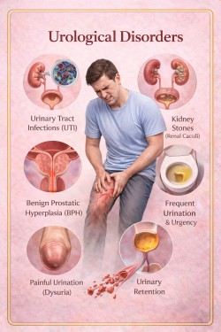 Urological disorders including kidney stones, UTI and prostate issues