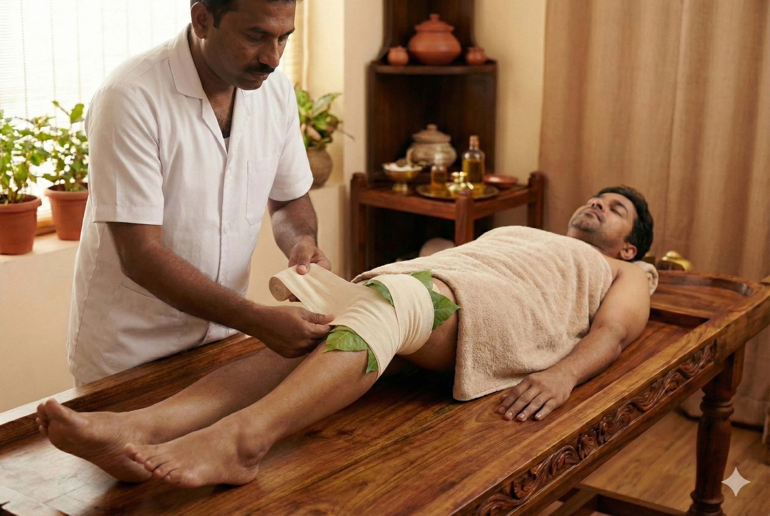 Janu Veshtanam Therapy